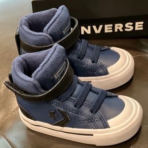 Converse High Tops Pro Blaze Martian Leather Navy Black Infant Size 4